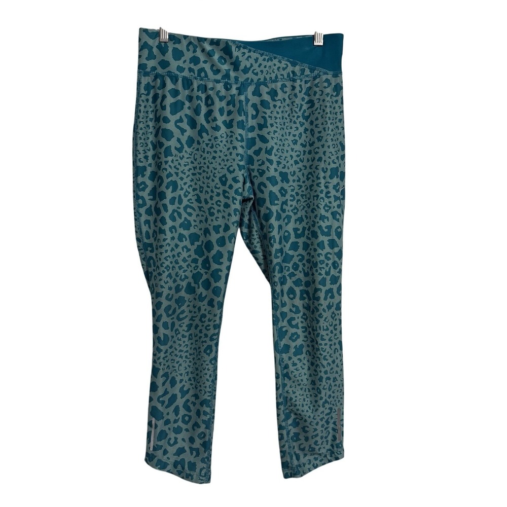 Nike Dri Fit Womens Leopard Print Athletic Capris Leggings Pants Size‎ Medium